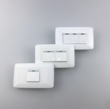 American white single open, double open, triple open wall switch, household wall rocker power switch